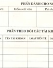 Thông báo tài khoản ngân hàng